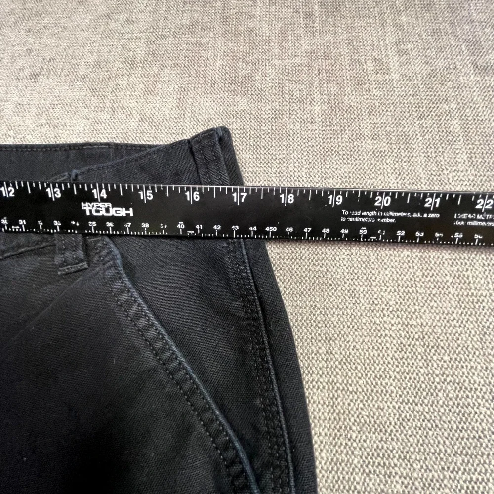 Carhartt Carpenter Pants Mens 34x36 Black Washed Duck Relaxed Fit Workwear